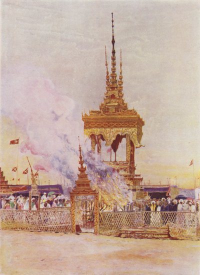 The Cremation of a Pongyi by English School